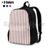 Vintage Red Milk Paint Mattress Ticking Wide Stripe