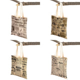 Vintage Newspaper Travel Women Shoulder Bags Canvas Lady Handbags