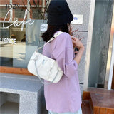 Vintage Nylon Chain Crossbody Bag Women