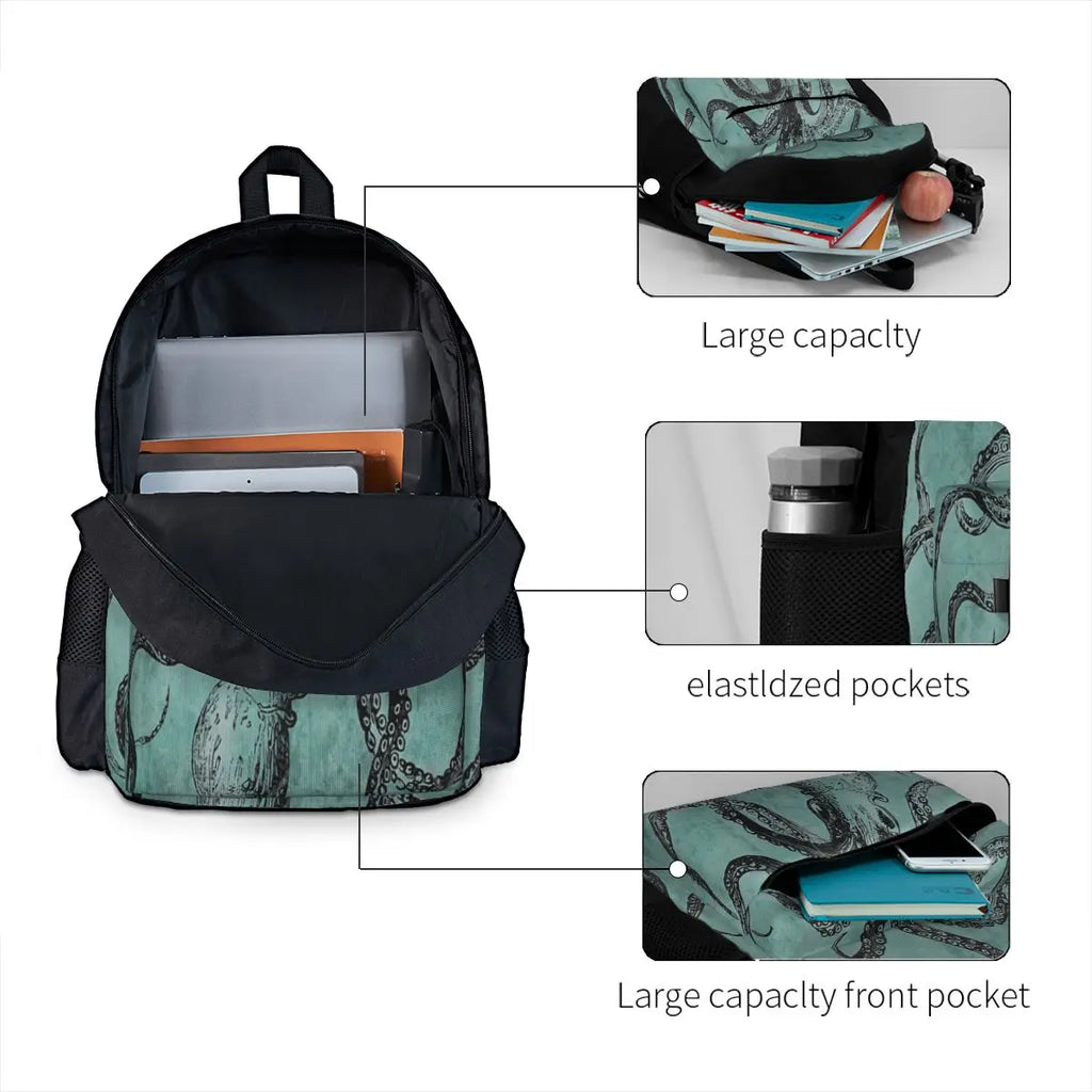 Vintage Octopus Backpacks Men's Backpacks Bags For Women Back Bag