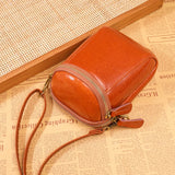 Vintage Oil Wax Leather Crossbody Bag for Women