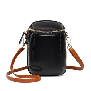Vintage Oil Wax Leather Crossbody Bag for Women