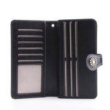 Vintage Oil Wax Leather Women Wallet Female Leather Purse Clutch Long Wallet