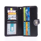 Vintage Oil Wax Leather Women Wallet Female Leather Purse Clutch Long Wallet