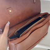 Vintage Oil Wax Leather Women's Briefcase Handbags