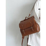 Vintage Oil Wax Leather Women's Briefcase Handbags