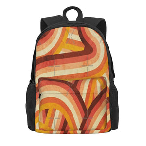 Vintage Orange Rainbow Backpack 70's Style