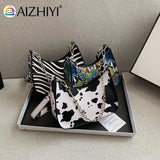 Vintage PU Animal Pattern Small Shoulder Bag Women Chain Handbags