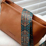 Vintage PU Lady Crossbody Shoulder Bag Solid Print