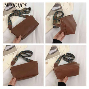 Vintage PU Lady Crossbody Shoulder Bag Solid Print