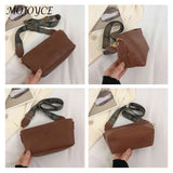 Vintage PU Lady Crossbody Shoulder Bag Solid Print