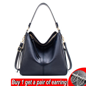 Vintage PU Leather Crossbody Bag Women's Shoulder Bag Top-handle Totes Bag