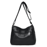 Vintage PU Leather Crossbody Bag Women's Bag Solid Shoulder Handbags