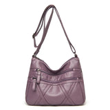 Vintage PU Leather Crossbody Bag Women's Bag Solid Shoulder Handbags