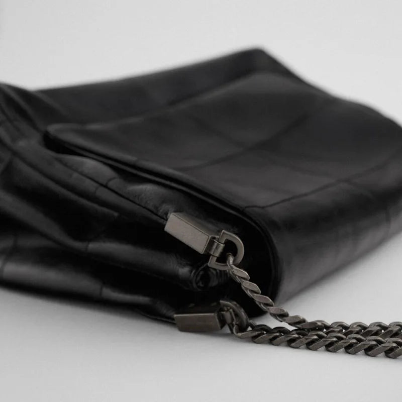 Vintage PU Leather Crossbody Bags For Women Solid Shoulder Messenger Bags