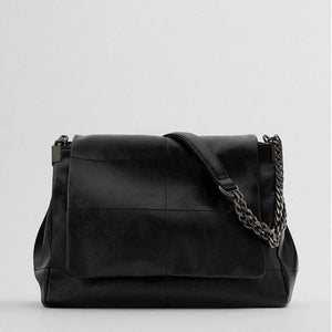 Vintage PU Leather Crossbody Bags For Women Solid Shoulder Messenger Bags