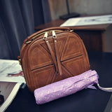 Vintage PU Leather Handbag for Women Girl Shell Messenger Bags