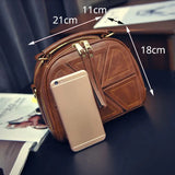 Vintage PU Leather Handbag for Women Girl Shell Messenger Bags