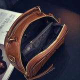 Vintage PU Leather Handbag for Women Girl Shell Messenger Bags