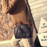 Vintage PU Leather Handbag for Women Girl Shell Messenger Bags