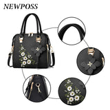 Vintage PU Leather Ladies HandBags Tassel Crossbody Shoulder Bag