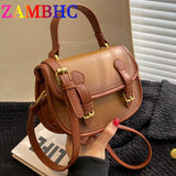 Vintage PU Leather Messenger Crossbody Bags for Women Travel Totes