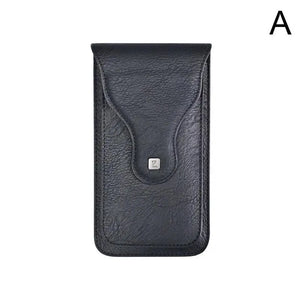 Vintage PU Leather Phone Bag Outdoor Sport Waist Bag Protective Case