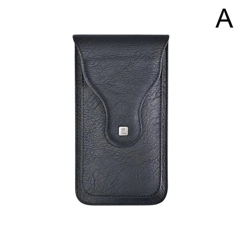 Vintage PU Leather Phone Bag Outdoor Sport Waist Bag Protective Case
