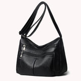 Vintage Leather Shoulder Bag Women Large Tote Handbag