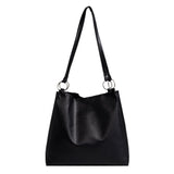 Vintage PU Leather Shoulder Shopping Bag Female Women Solid Durable Handbag