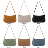 Vintage PU Leather Shoulder Bag Women Solid Handbags