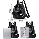 Vintage PU Leather Travel Women Backpack Student School Bags