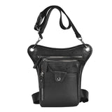 Vintage PU Leather Waist Pack Drop Leg Bag Multifunction Travel Fanny Waist Belt