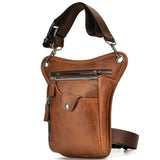 Vintage PU Leather Drop Leg Bag for Men Women