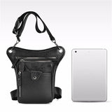 Vintage Leather Waist Pack Drop Leg Bag for Men Women