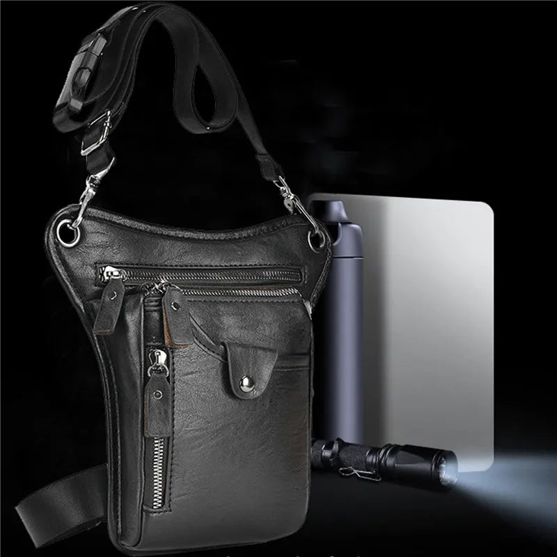 Vintage PU Leather Drop Leg Bag Waist Pack