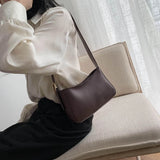 Vintage PU Leather Women Handbags Solid Female Retro Shoulder Bags