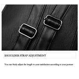 Vintage PU Leather Women Shopping Backpack Solid Student Large Capacity School B
