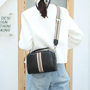 Vintage PU Leather Women Small Handbag and Purse Pillow Crossbody Bag