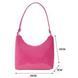 Vintage PU Patent Leather Women Shoulder Bags