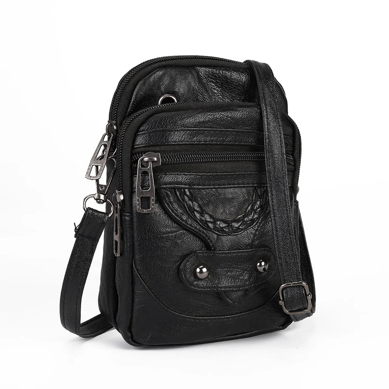 Vintage PU Shoulder Bag Soft Leather Female Shoulder Tote Bag