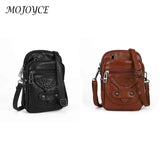 Vintage PU Women Handbag Shoulder Tote Bag Zipper Mobile Phone Pouch