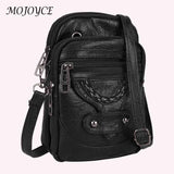 Vintage PU Women Handbag Shoulder Tote Bag Zipper Mobile Phone Pouch