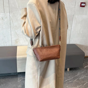 Vintage PU Women Shoulder Bag Small Square Female Shopping Bag