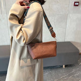 Vintage PU Women Shoulder Bag Small Square Female Shopping Bag