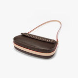 Vintage Panelled Shoulder Bag Women Cross-body Saddle Bag French Style Handbag