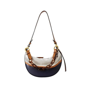 Vintage Patchwork Shoulder Bags Women Large Capacity Chain Bag