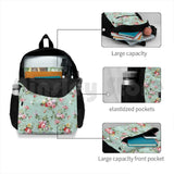 Vintage Pink Roses Floral Pattern Outdoor Hiking Backpack