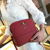 Vintage Plaid Crossbody Bag Women PU Leather Shoulder Bag