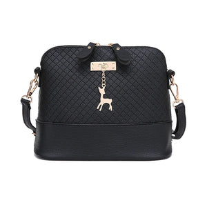 Vintage Plaid Crossbody Bag Women PU Leather Shoulder Bag